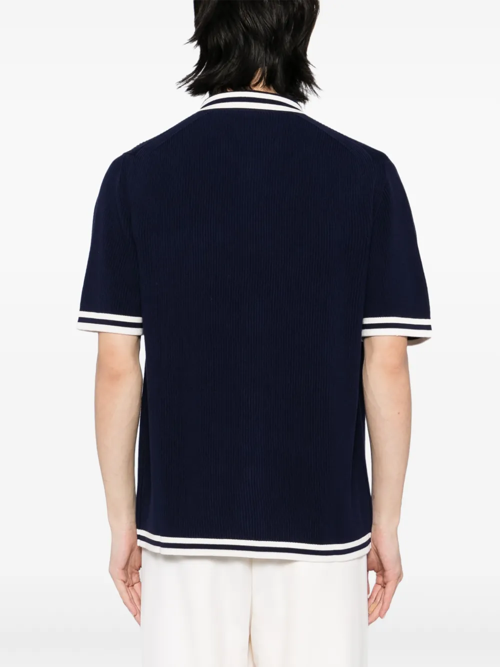 KITON LOGO-PATCH SHIRT 