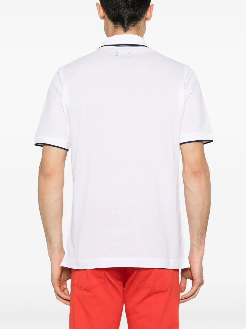 Kiton Poloshirt met contrasterende afwerking Wit