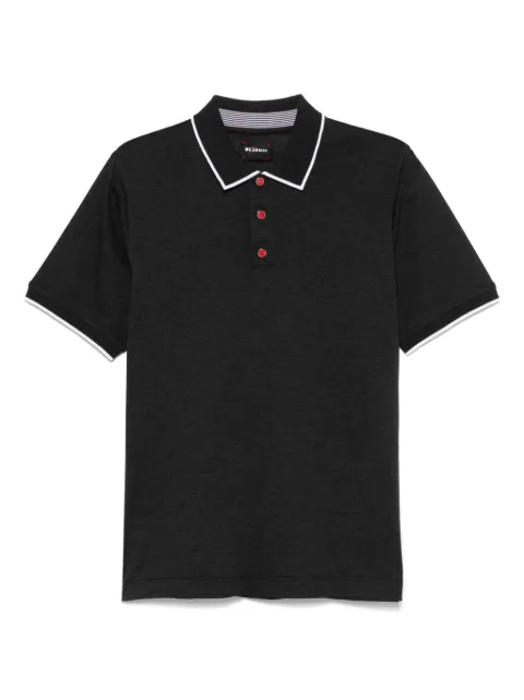 Kiton Polo in cotone con ricamo logo