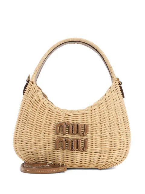 Miu Miu raffia tote bag