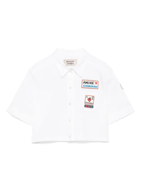 alessandro enriquez camisa con detalle de parche