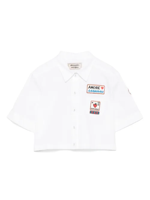 T-shirt à détail de patch - alessandro enriquez - Modalova