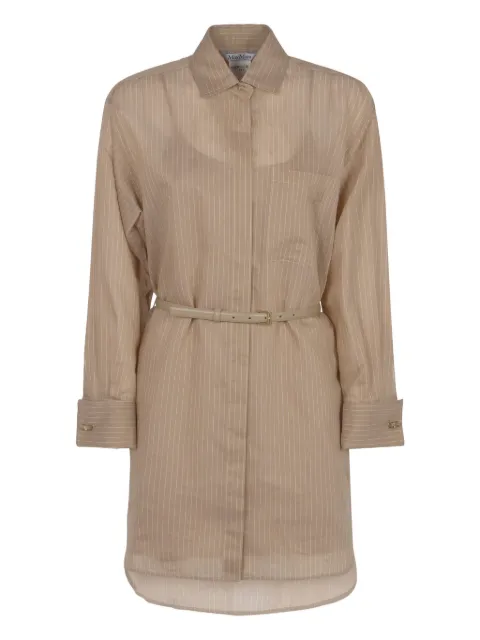 Max Mara striped belted shirt dress