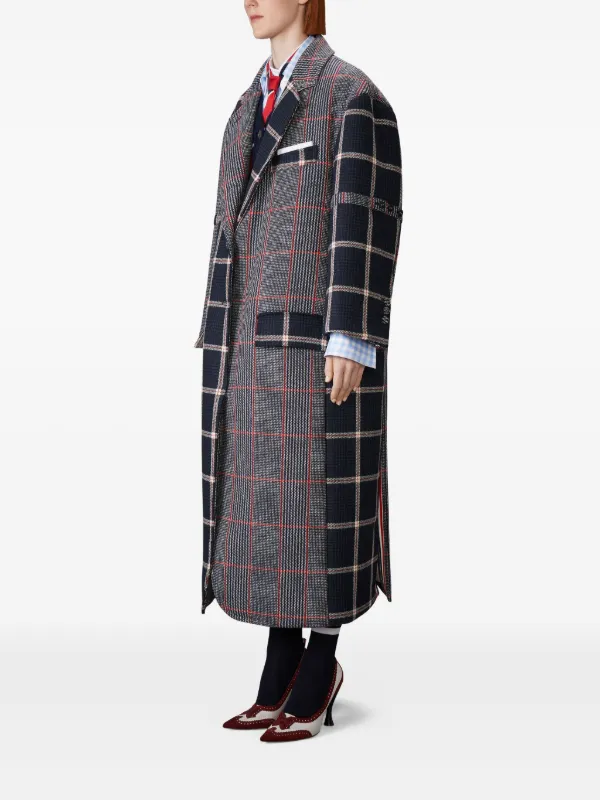 並行輸入品THOM BROWNE チェック柄ジャケット Thom Browne チェック Hunting ツイードジャケット | グレー | FARFETCH JP