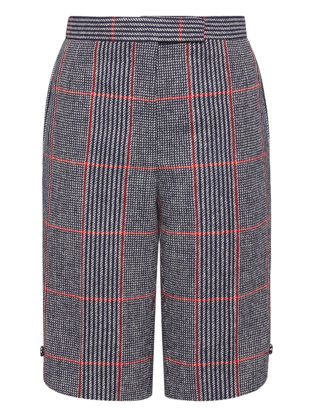 Thom Browne oversized-check hunting-tweed bermuda shorts | Grey | Image 1