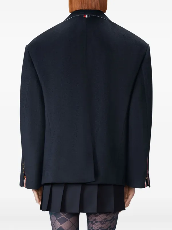 Thom Browne Ziberline カシミア ピーコート | ブルー | FARFETCH JP