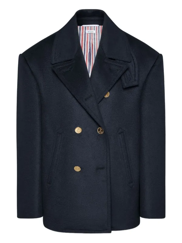 Thom Browne Ziberline カシミア ピーコート | ブルー | FARFETCH JP