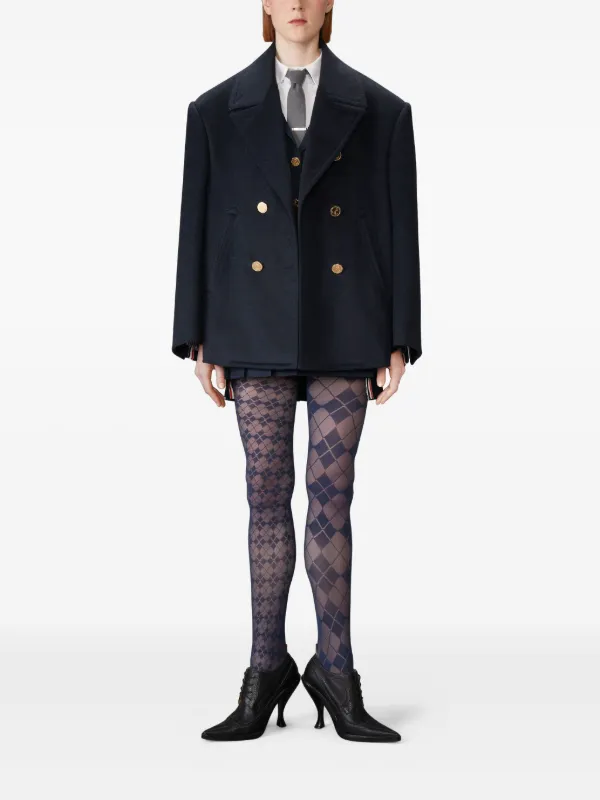 Thom Browne Ziberline カシミア ピーコート | ブルー | FARFETCH JP
