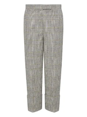 Burberry チェック フレアパンツ | ニュートラル | FARFETCH JP