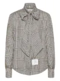 Thom Browne houndstooth-check bow-tie shirt - Black