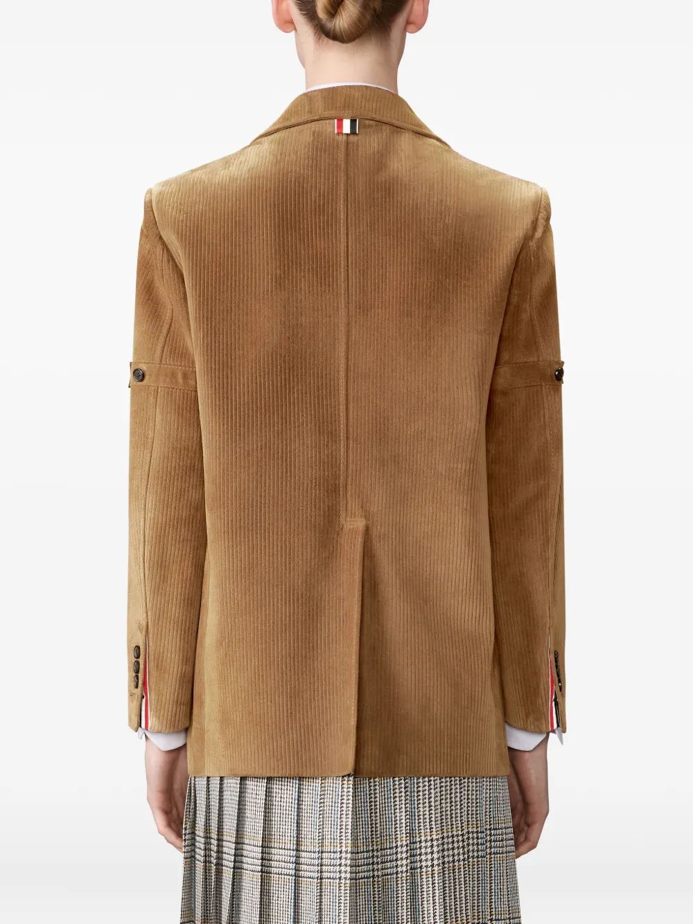 Thom Browne Sportcoat suède blazer Bruin