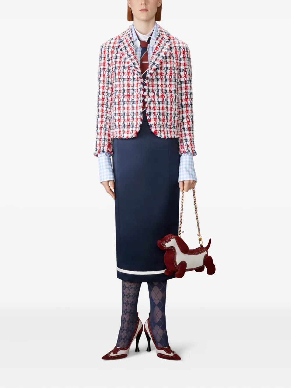 Thom Browne gingham shirt - Blauw
