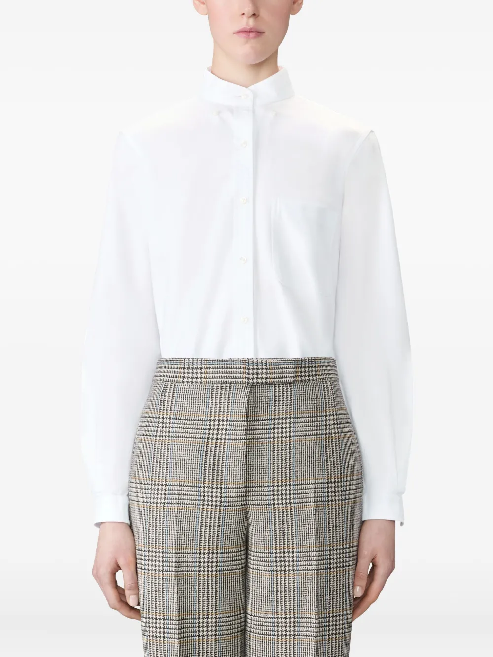 Thom Browne Oxford blouse met Swarovski-kristallen Wit