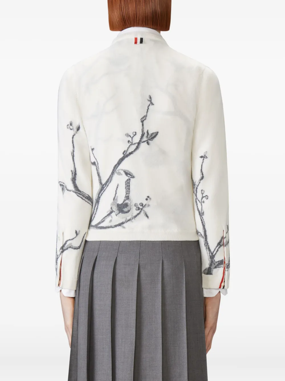 Thom Browne Cardigan Mit Langen Ärmeln In White