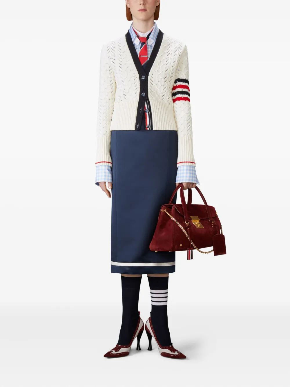 Thom Browne cárdigan con cuello en V | Cárdigans | Image 2
