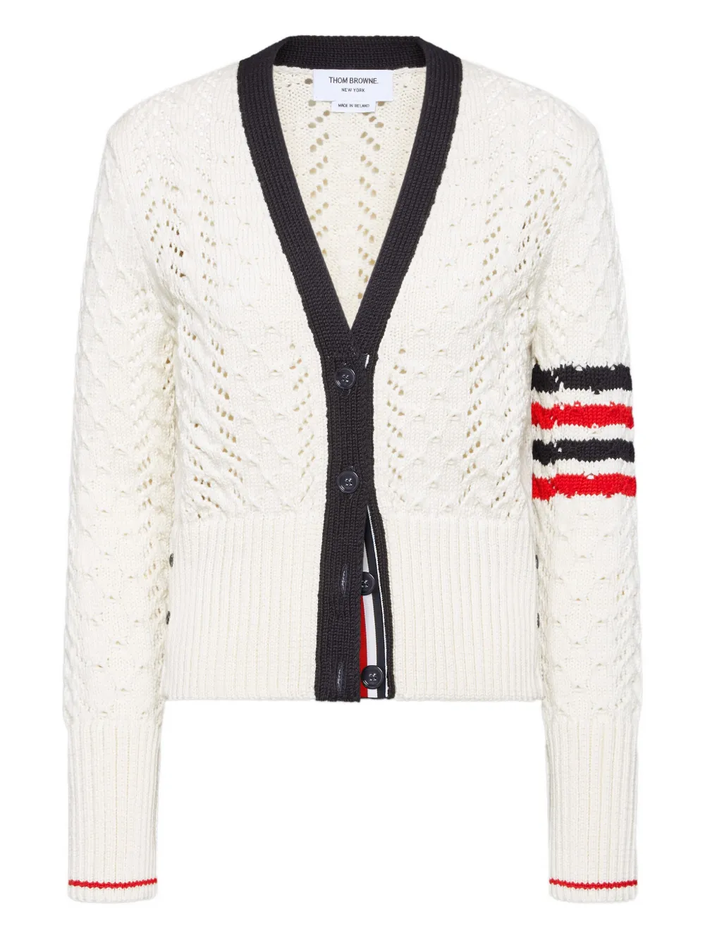 Thom Browne cárdigan con cuello en V | blanco | Image 1