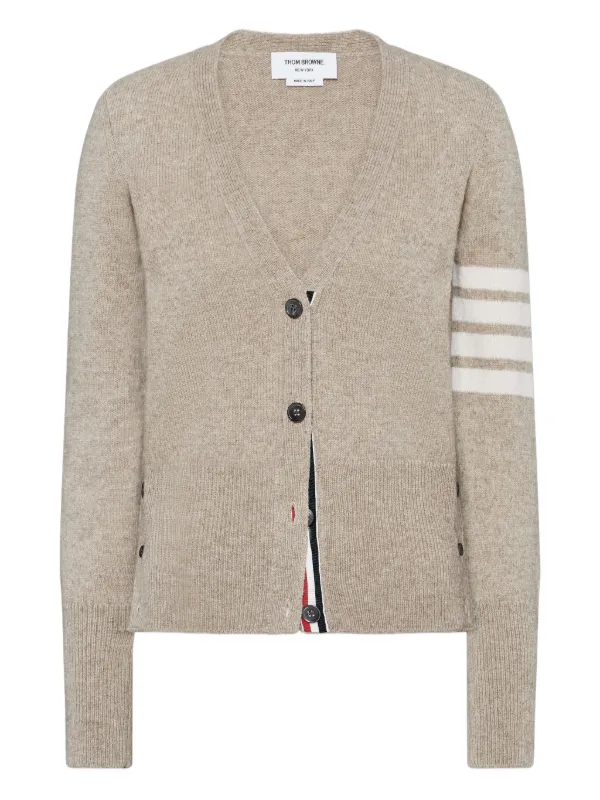 Thom Browne 4BAR シェットランドウール カーディガン | ニュートラル