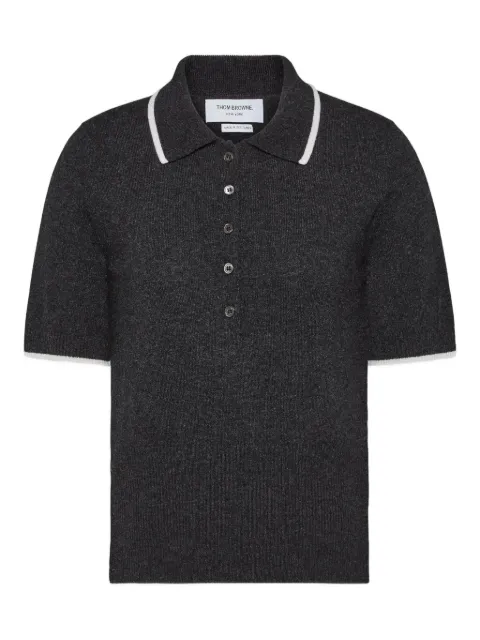 Thom Browne playera tipo polo con números en intarsia