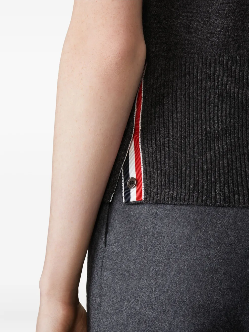 Thom Browne Intarsia-number Polo Shirt In Gray