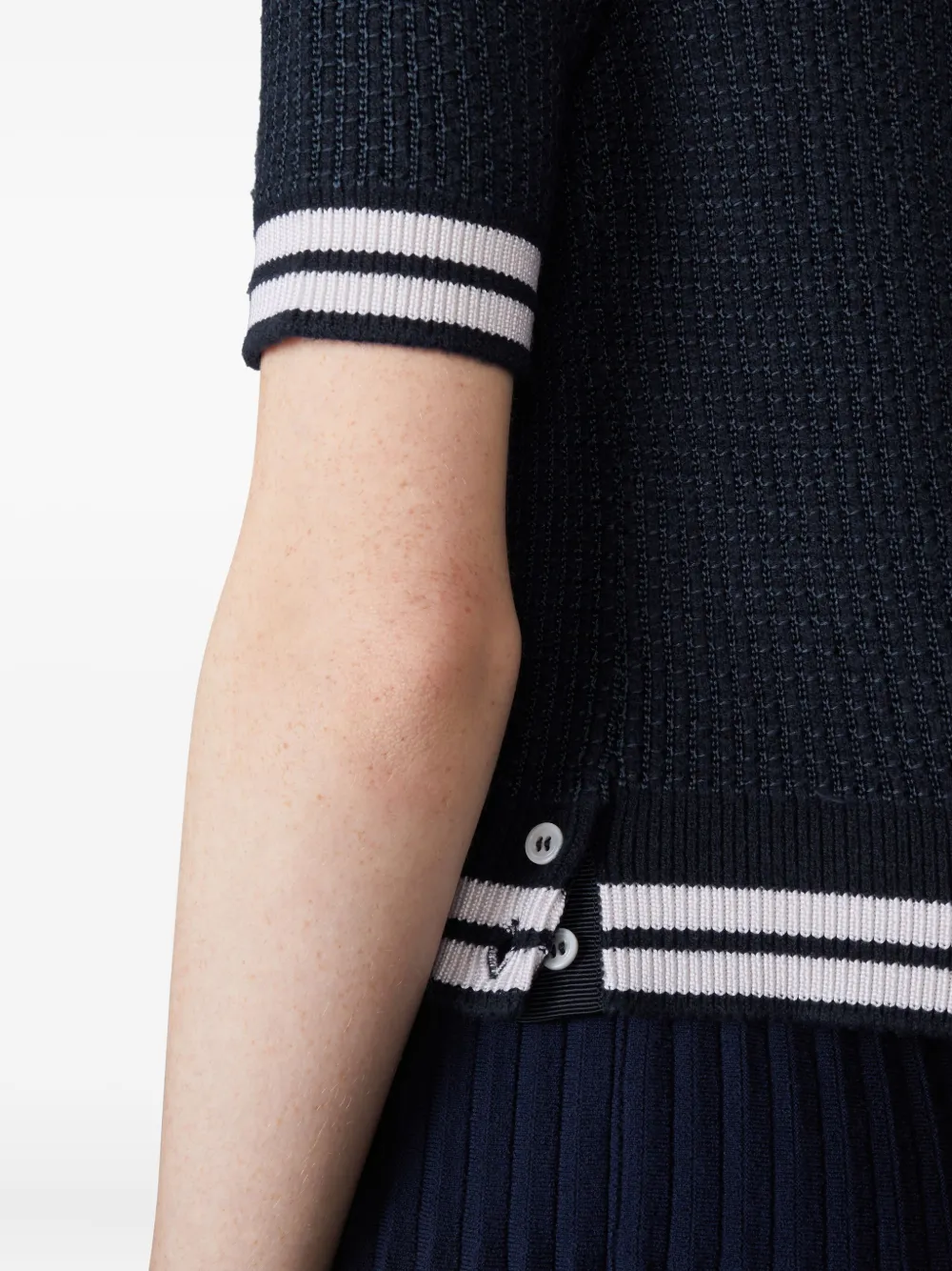 Thom Browne Polotop met stiksel Blauw
