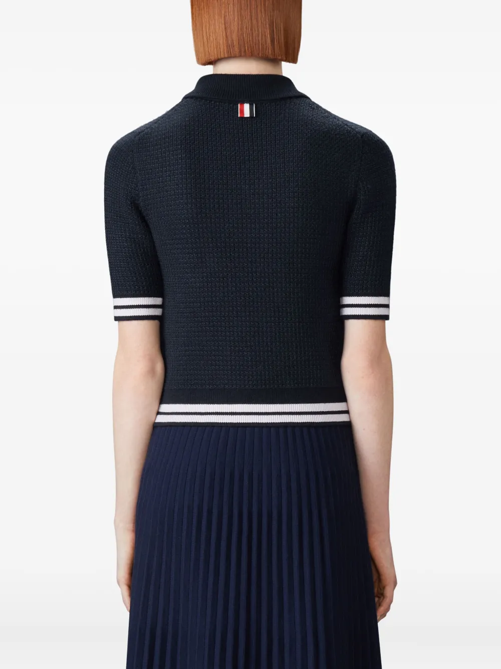Thom Browne Polotop met stiksel Blauw