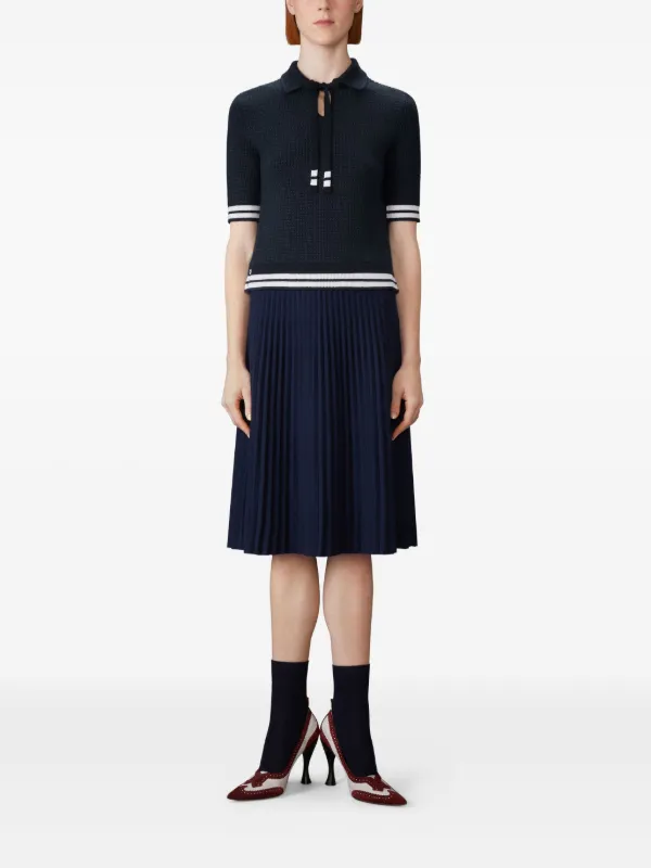 Thom Browne tuck-stitch Polo Top | Blue | FARFETCH ZA