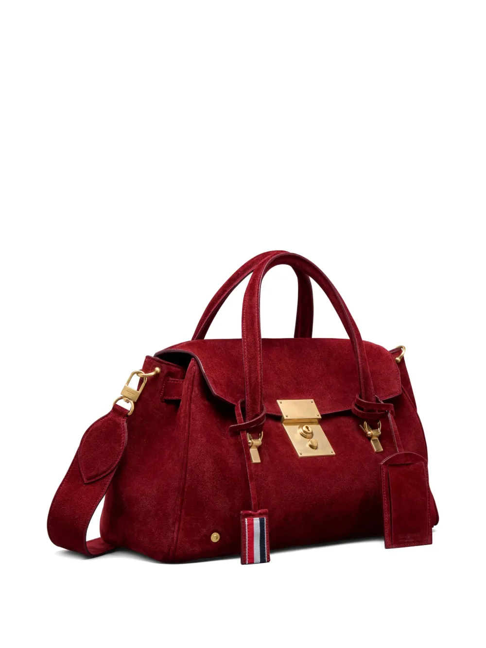 Thom Browne Mrs. Thom Calf-suede Holdall Bag In Red