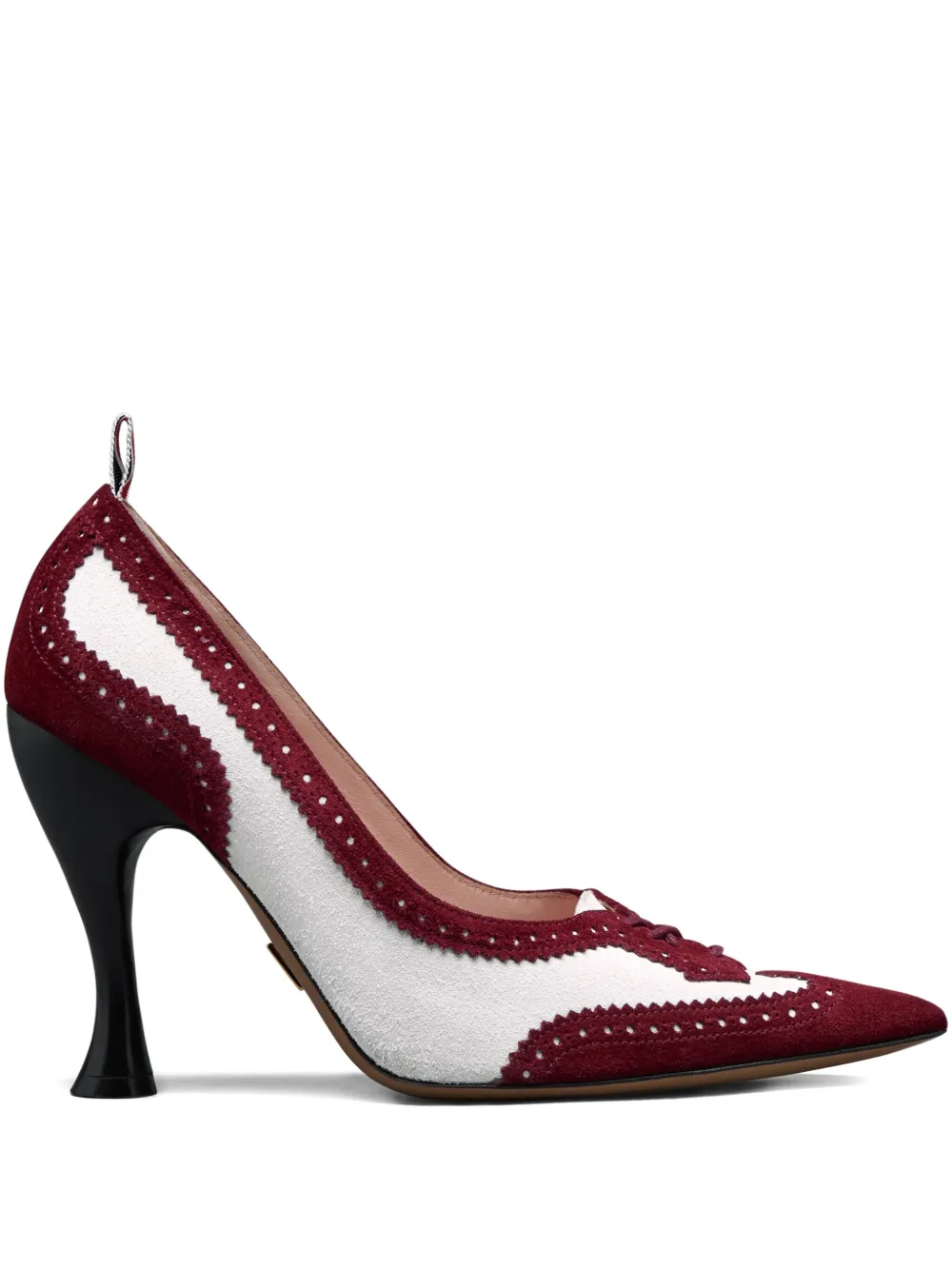 Thom Browne 90mm Wingtip perforated-detail pumps | Red | Image 1