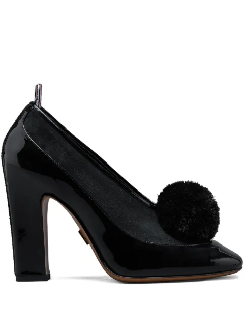Thom Browne 90mm Pom-Pom Opera calf-suede pumps