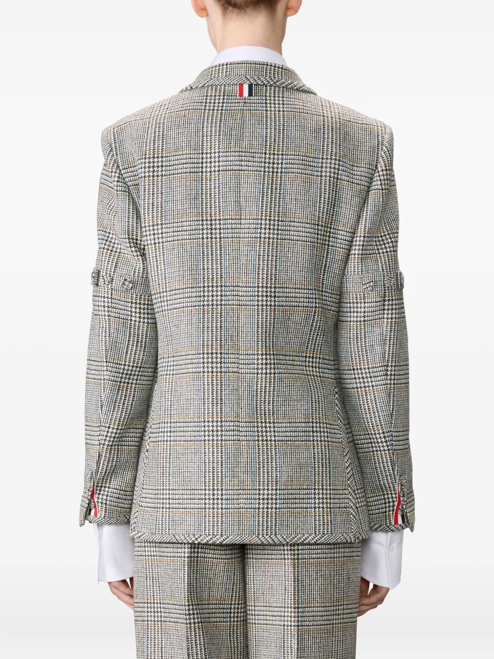 Thom Browne Hunting tweed blazer met armband Zwart