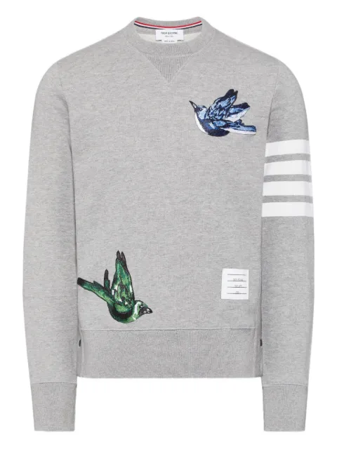 Thom Browne 4-Bar bird-appliqué sweatshirt