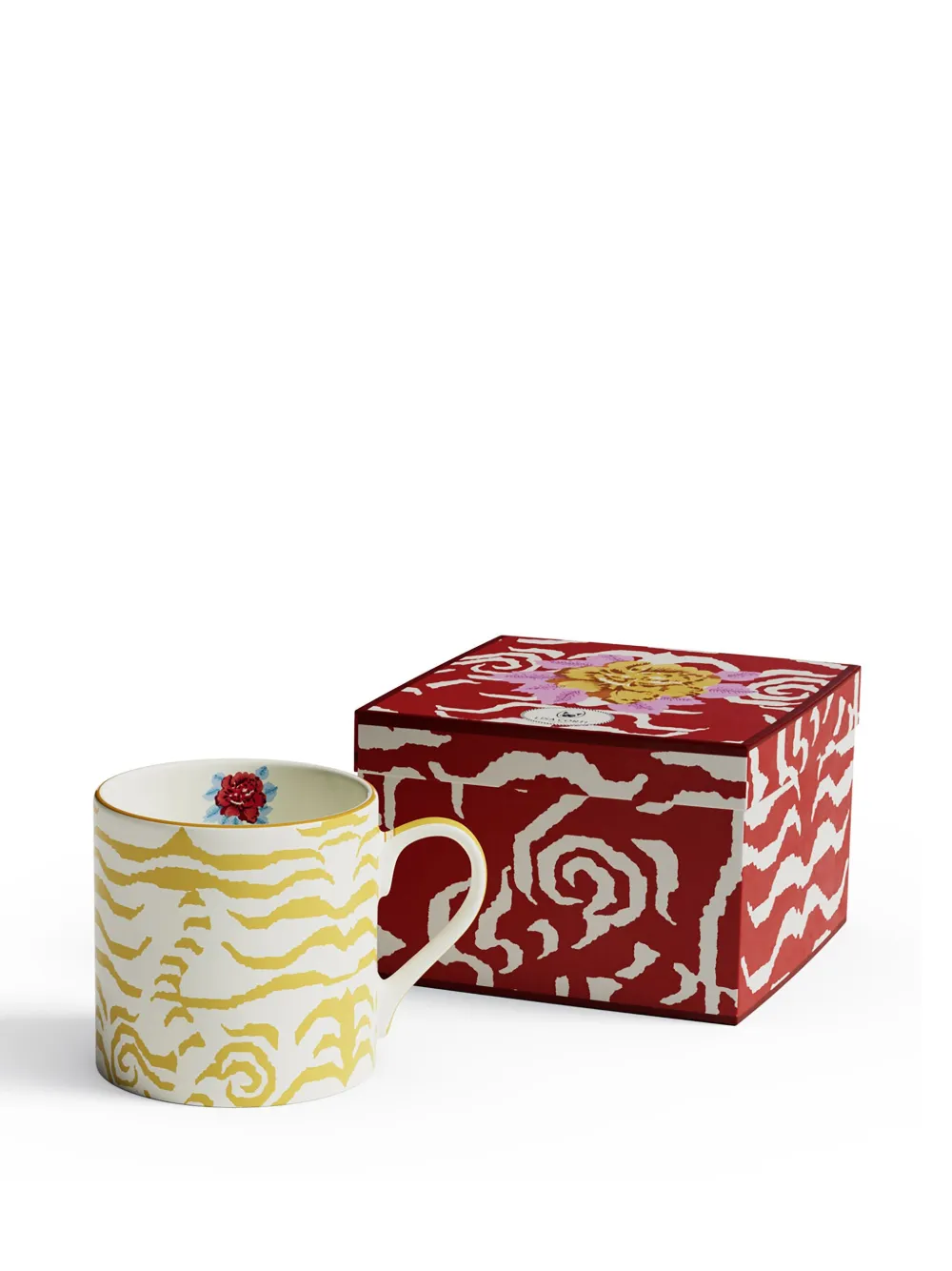 Lisa Corti Tiger-motif Mug In Weiss