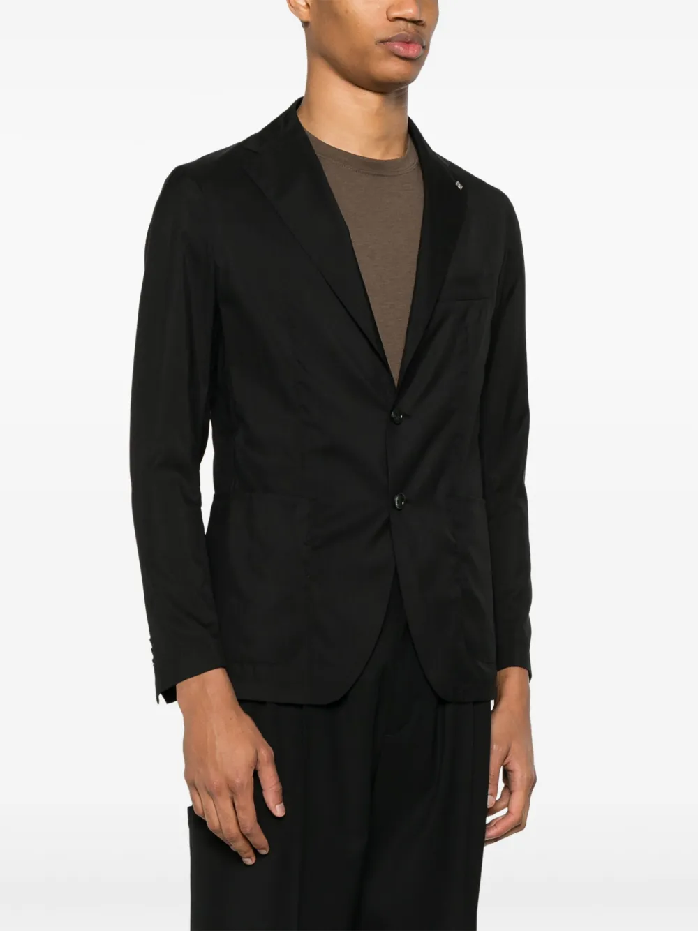 Shop Tagliatore Single-breasted Blazer In Black
