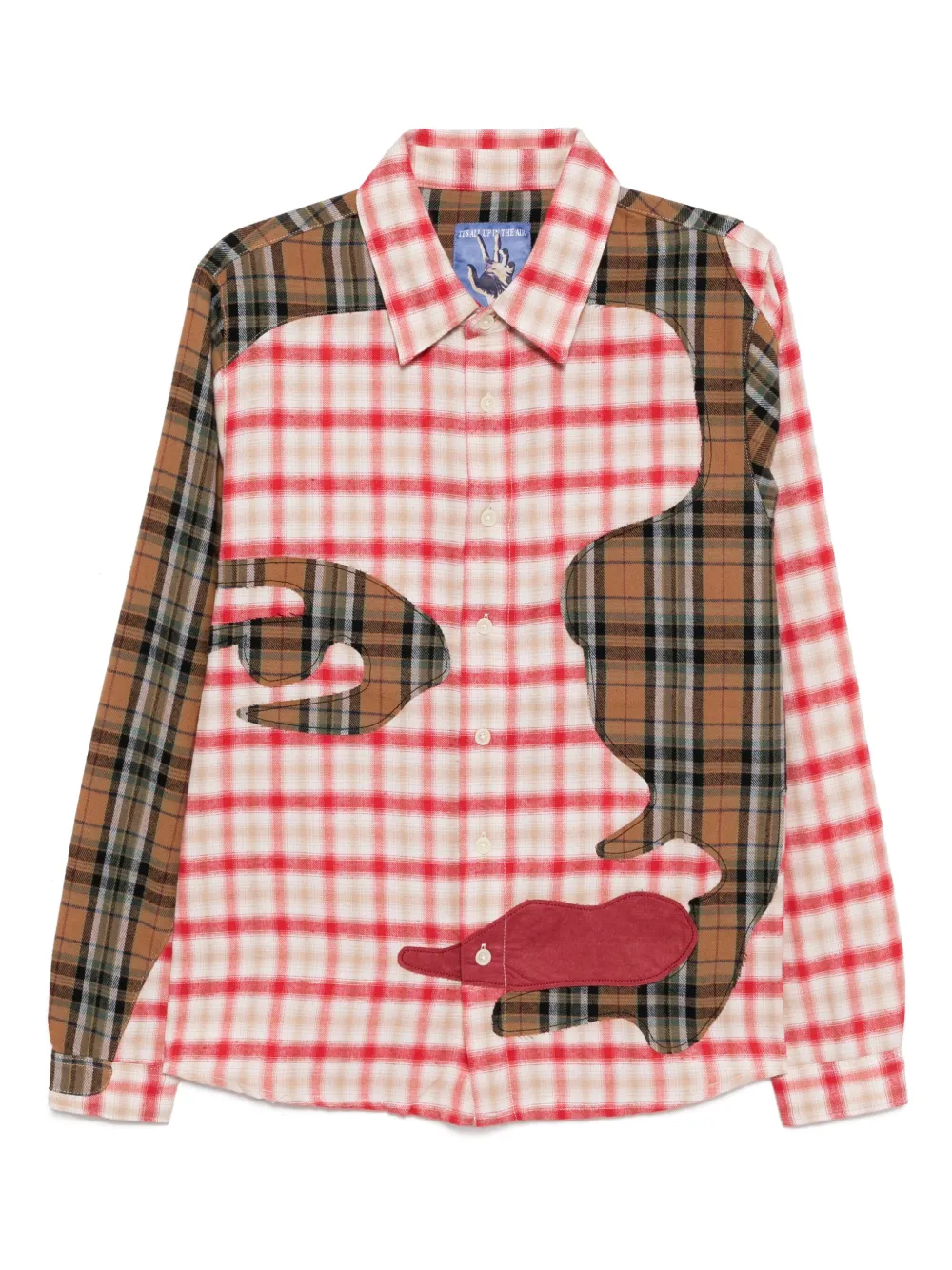 KidSuper Flanellen overhemd met patchwork Rood