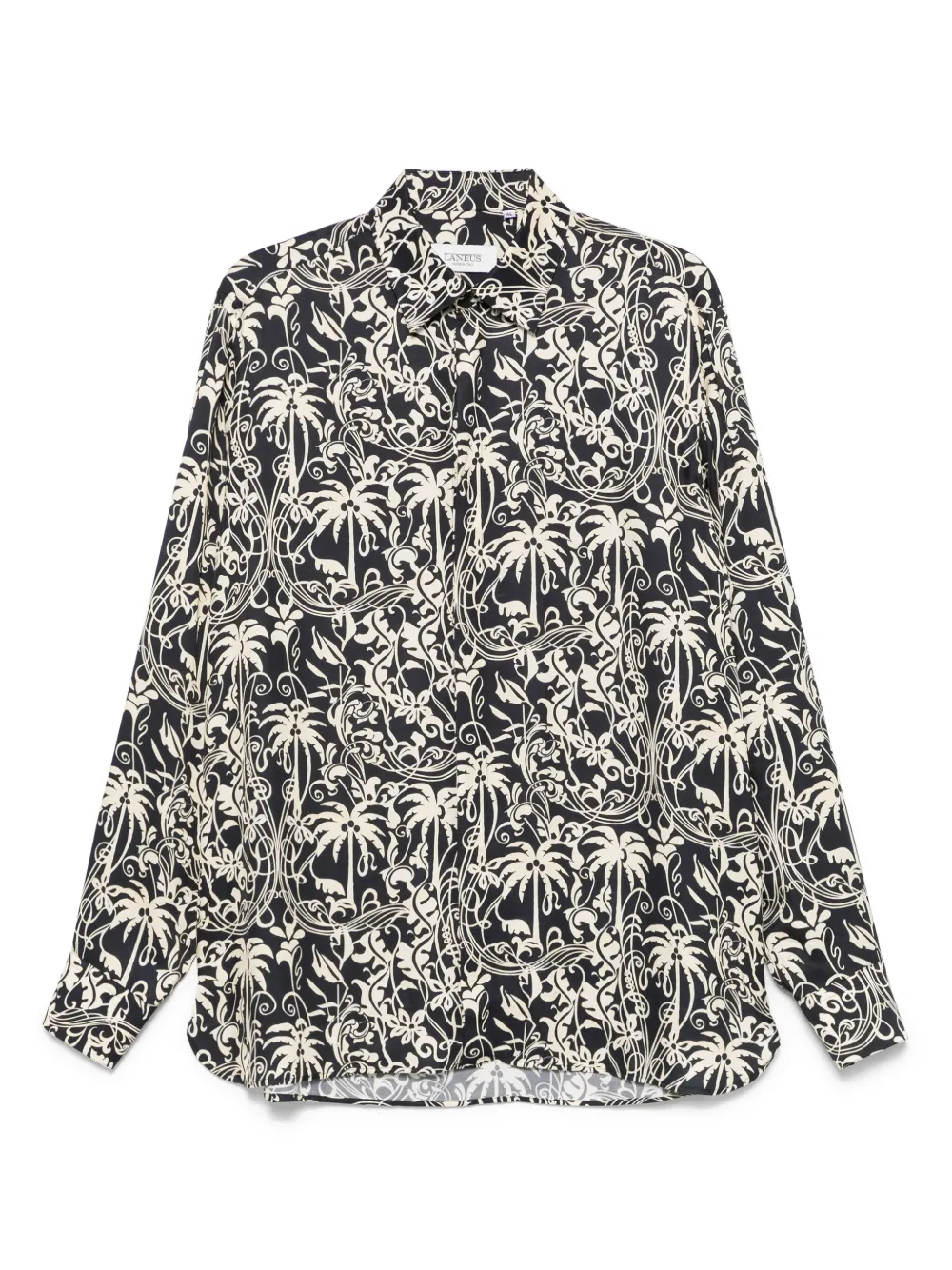 Laneus camisa con palmeras estampadas | negro | Image 1