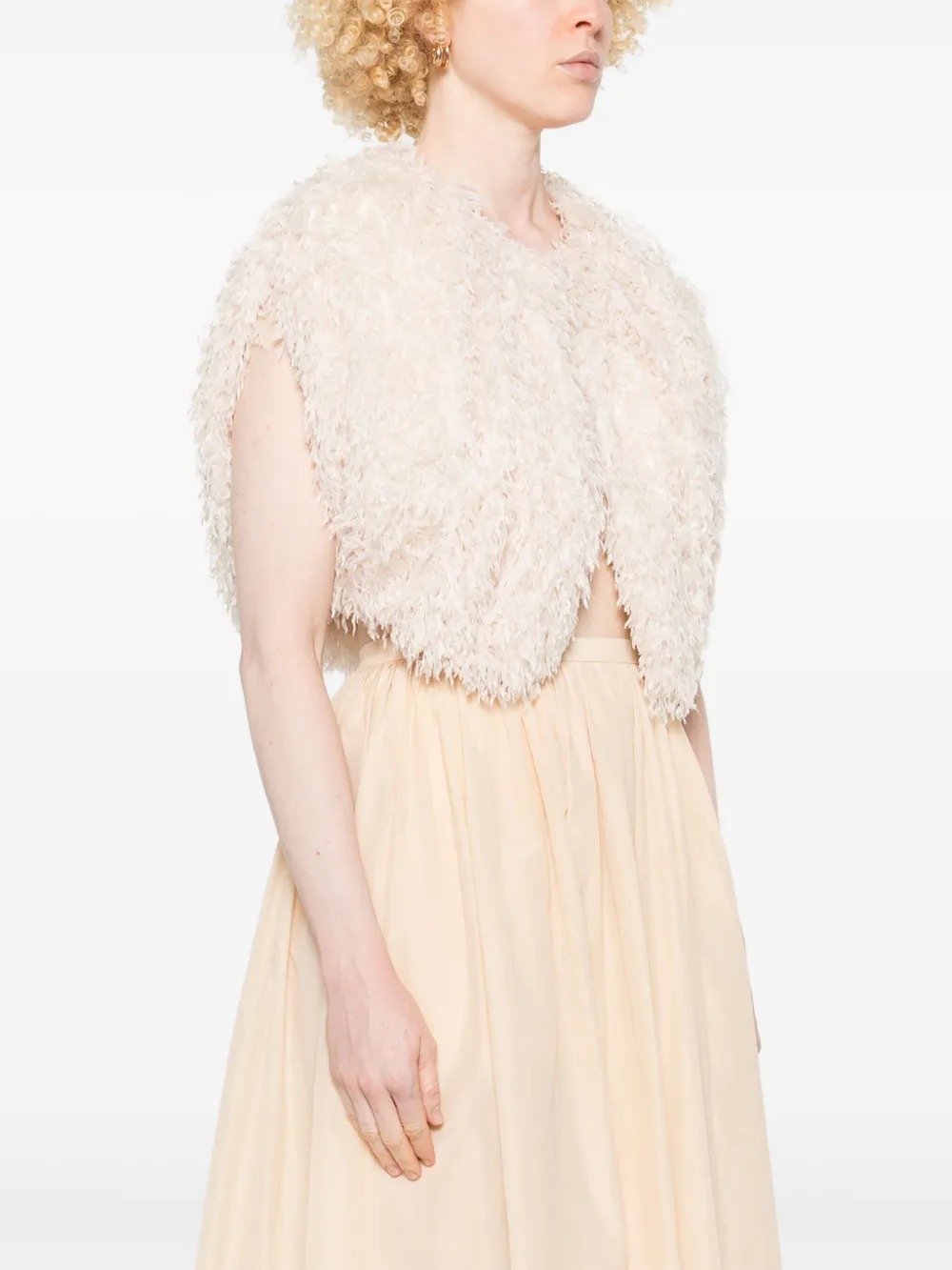 Philosophy Di Lorenzo Serafini Gilet met franje Beige