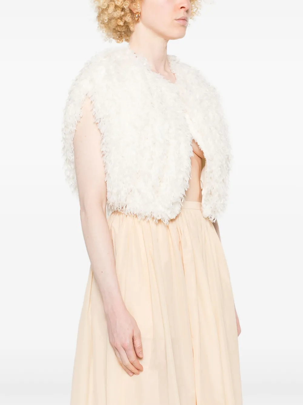 Philosophy Di Lorenzo Serafini Bodywarmer met franje Beige