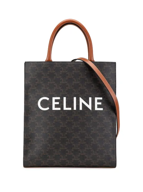 Céline Pre-Owned bolsa satchel Small Triomphe Coated Canvas Vertical Cabas 2021