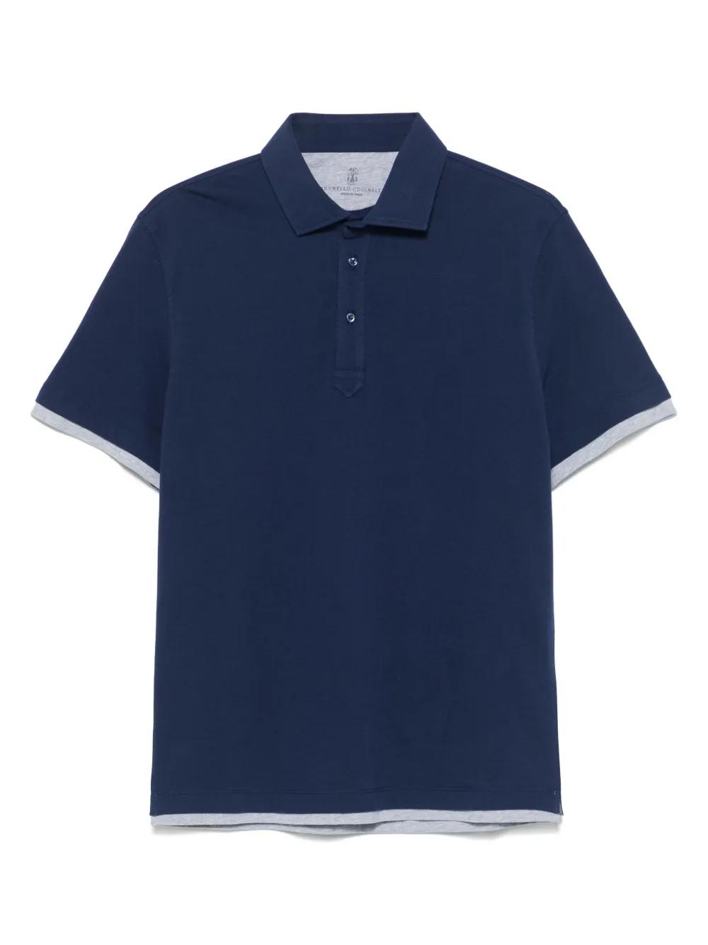 Brunello Cucinelli polo à effet superposé | bleu | Image 1