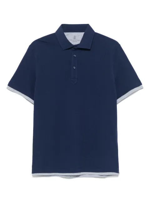 Brunello Cucinelli faux-layered polo shirt