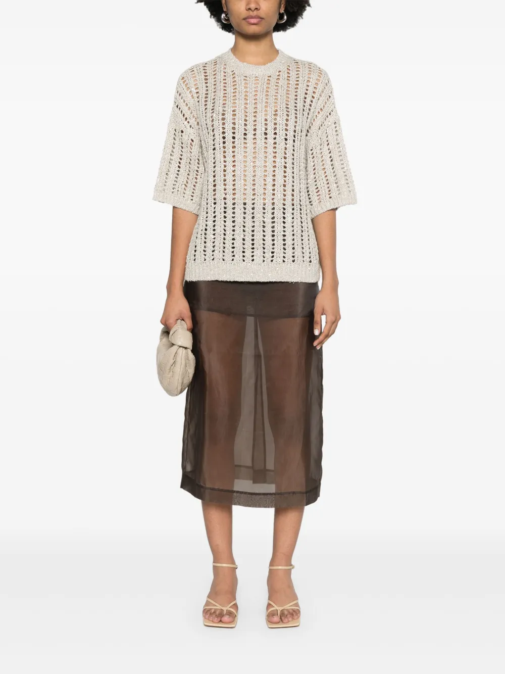 Brunello Cucinelli sequin-embellished T-shirt | T-Shirts & Jersey Shirts | Image 2