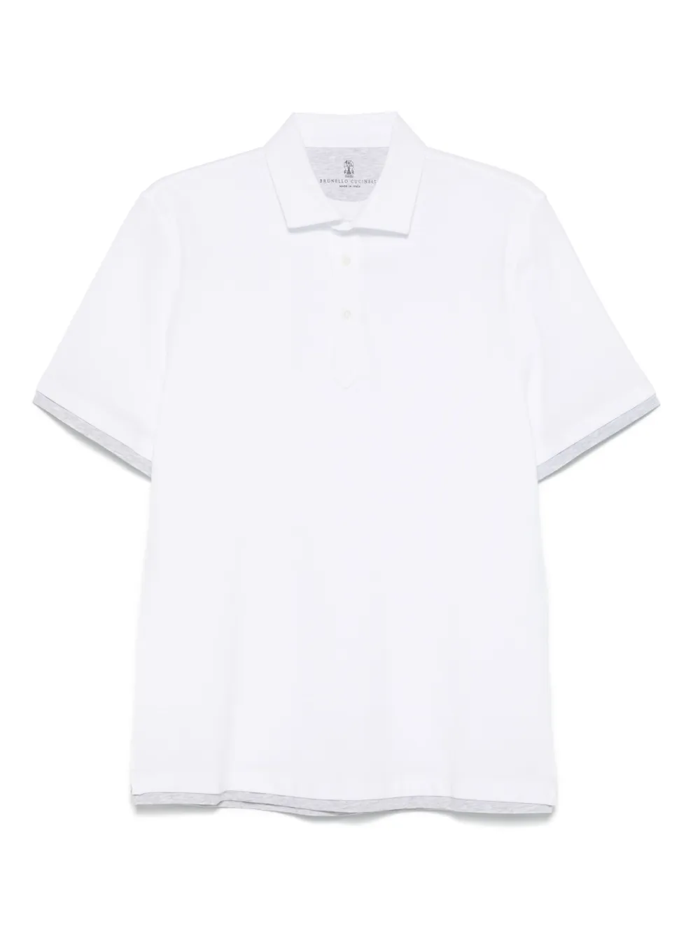 Brunello Cucinelli playera tipo polo a capas | blanco | Image 1