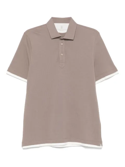 Brunello Cucinelli playera tipo polo a capas
