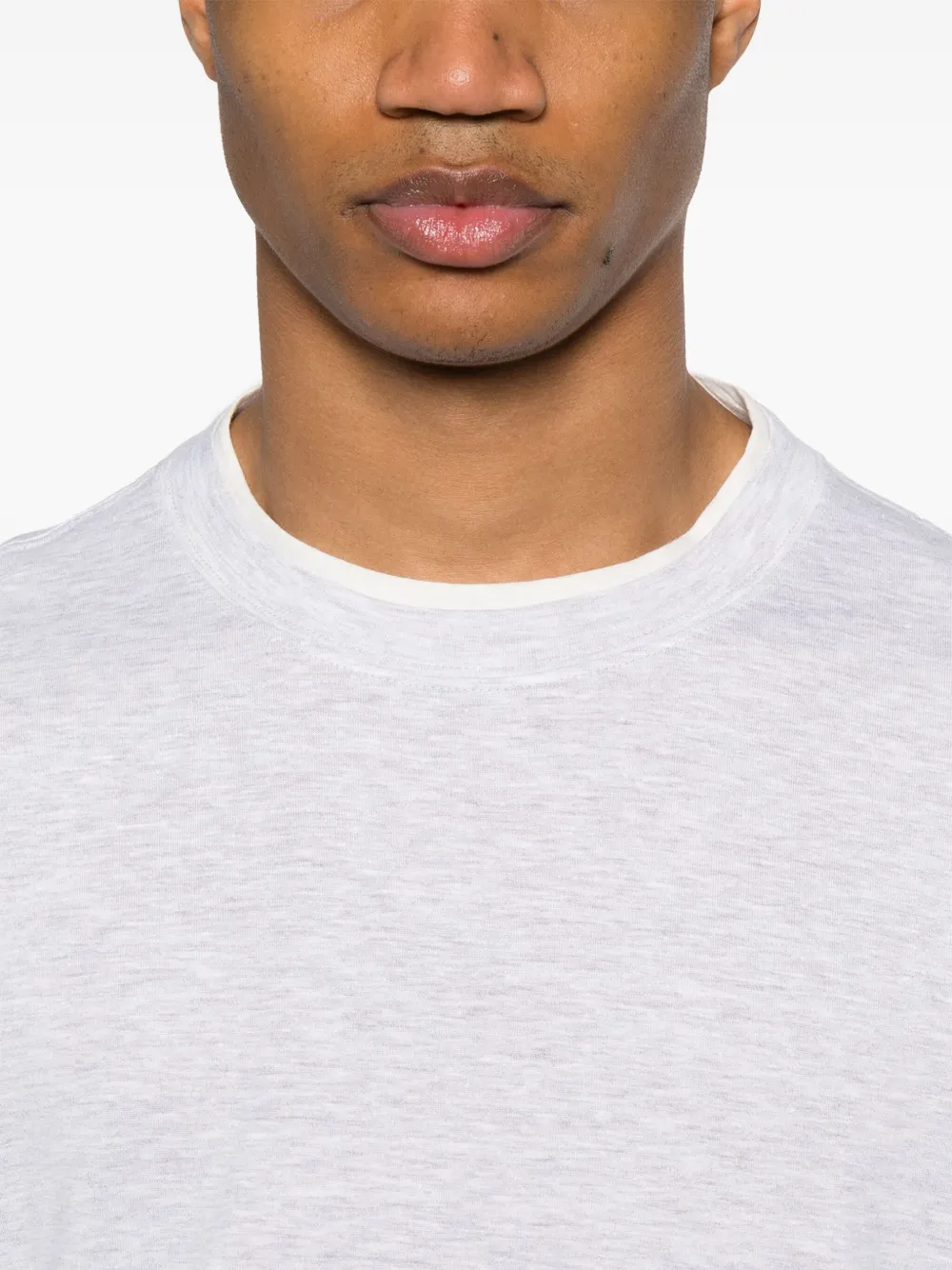 Brunello Cucinelli T-shirt met imitatielaag Grijs