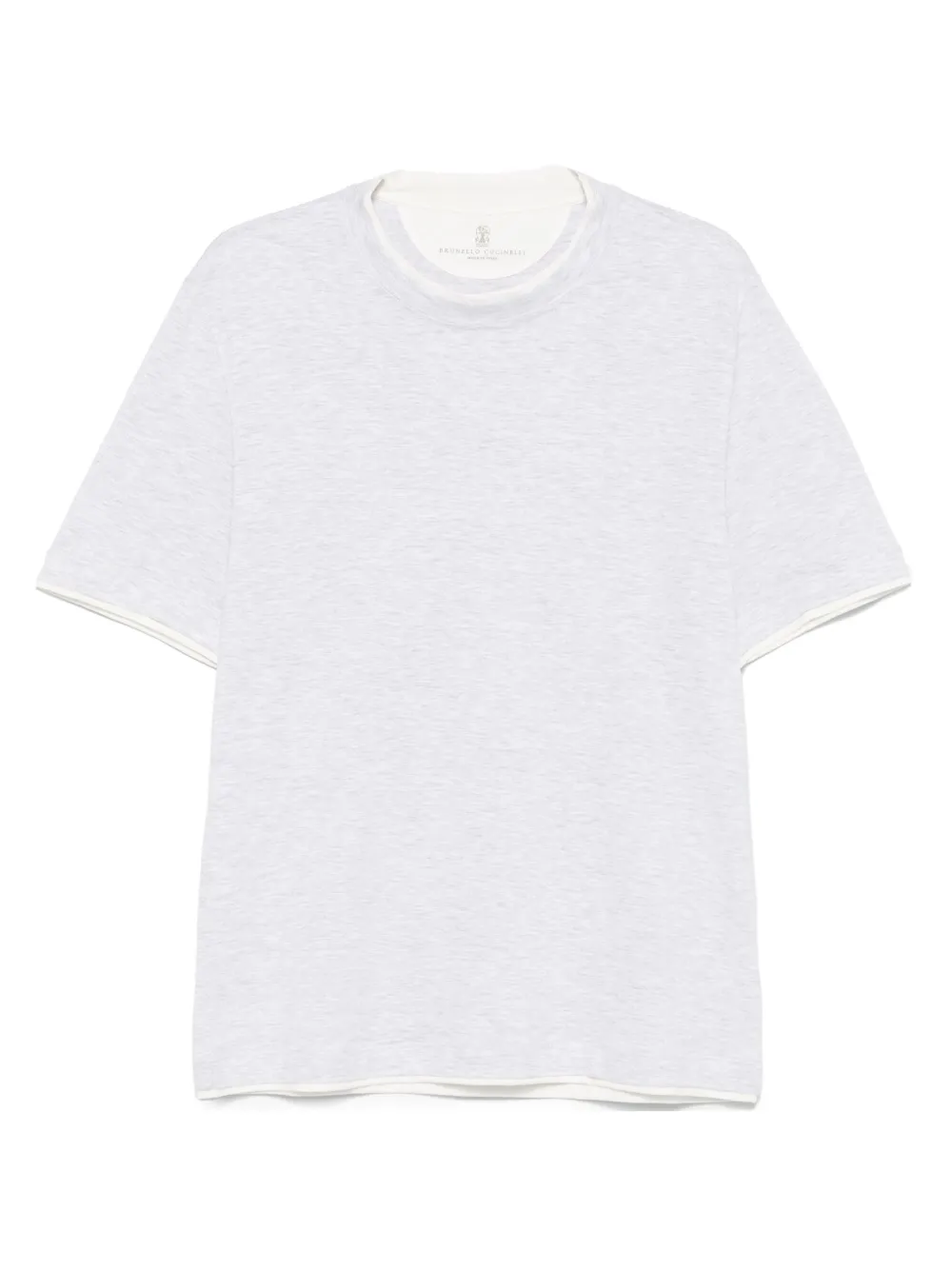 Brunello Cucinelli playera con capas falsas | gris | Image 1