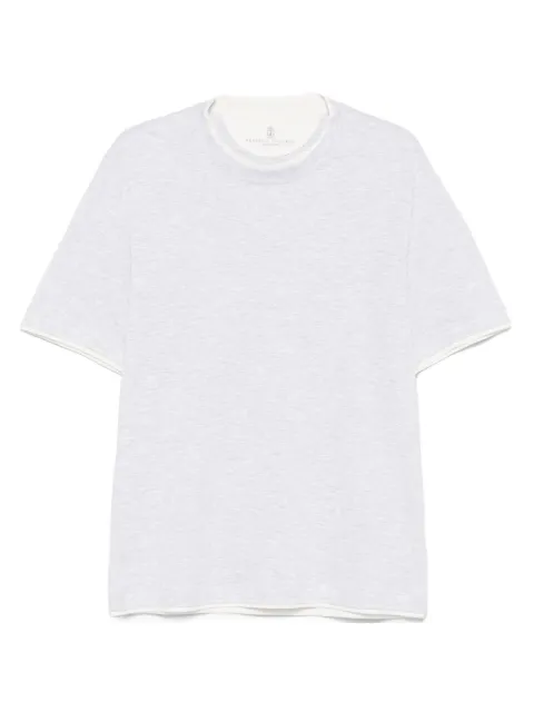 Brunello Cucinelli playera con capas falsas