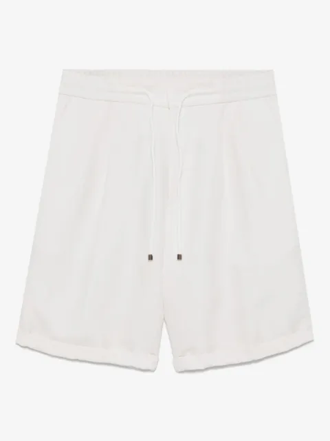 Brunello Cucinelli short en coton à lien de resserrage