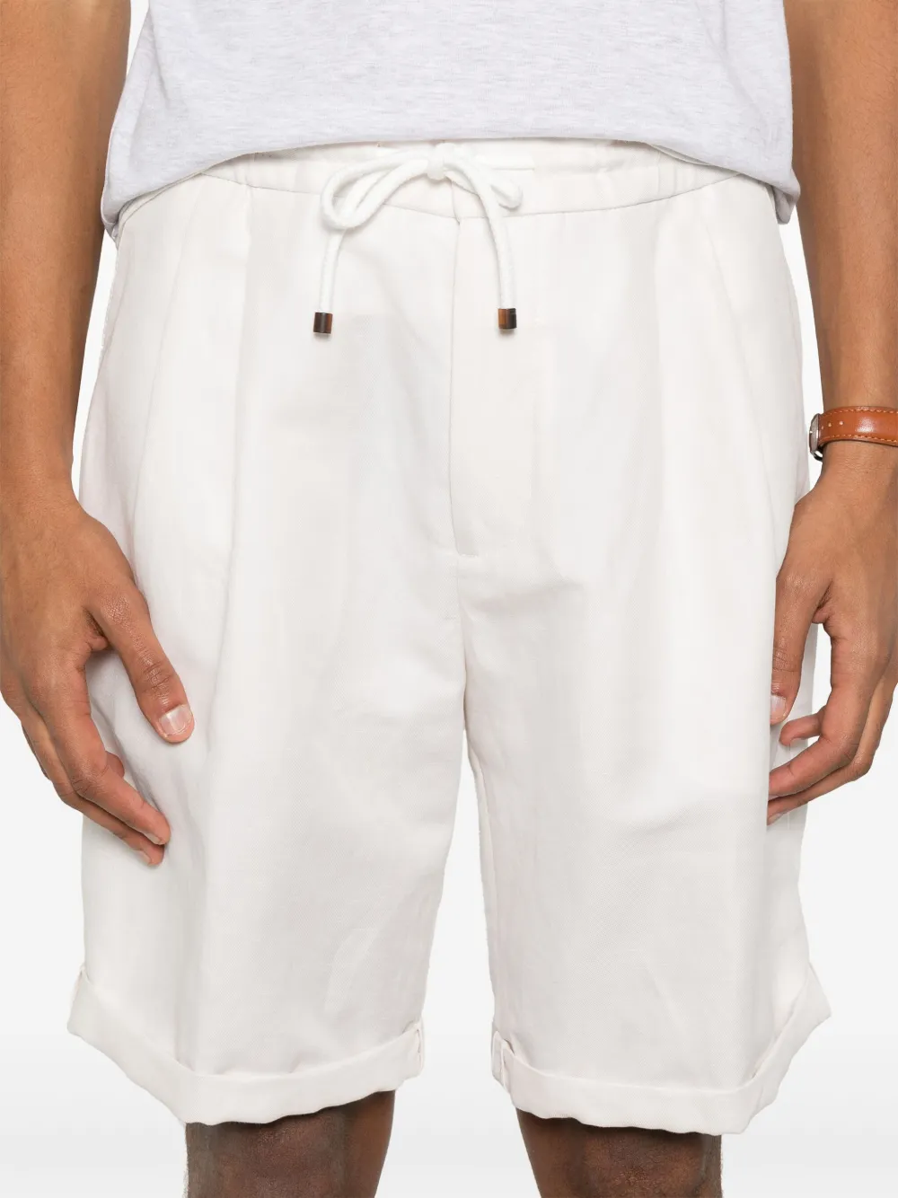 Brunello Cucinelli Shorts met trekkoord Wit