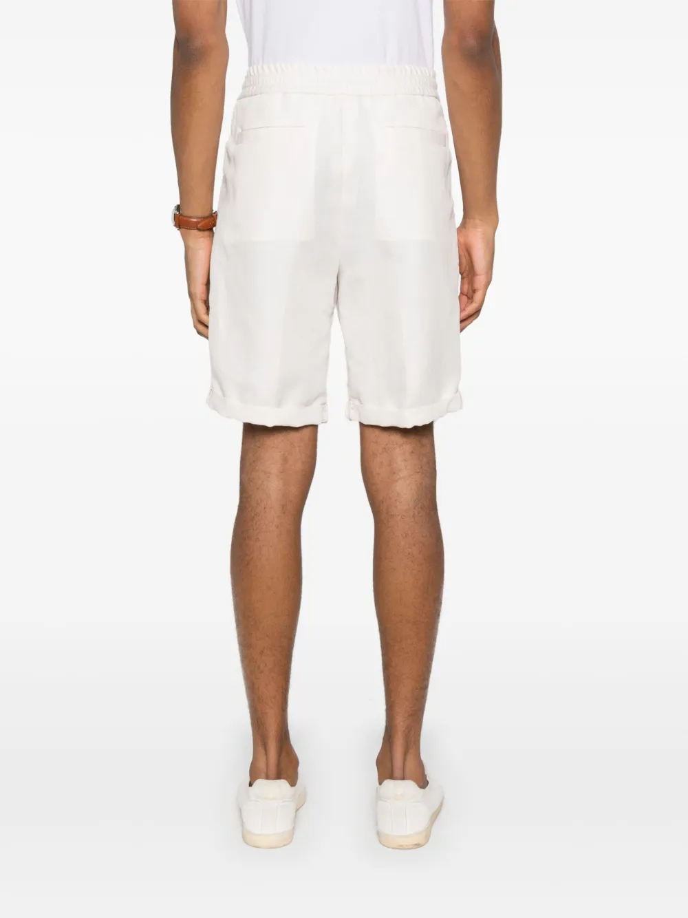 Brunello Cucinelli Shorts met trekkoord Wit
