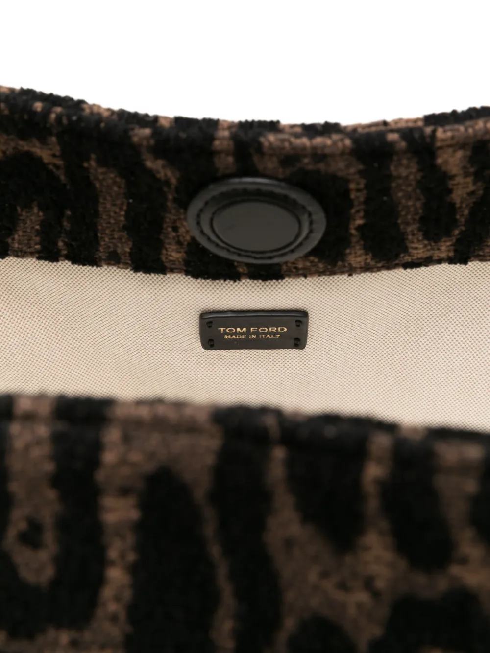 TOM FORD large leopard-jacquard tote bag Bruin